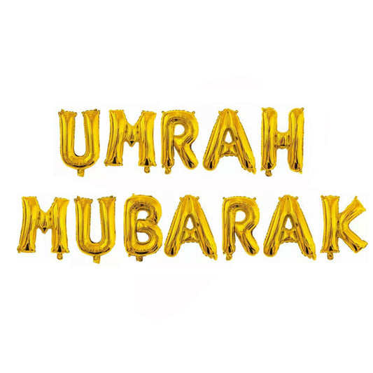 16inch UMRAH MUBARAK Letter Foil Balloon