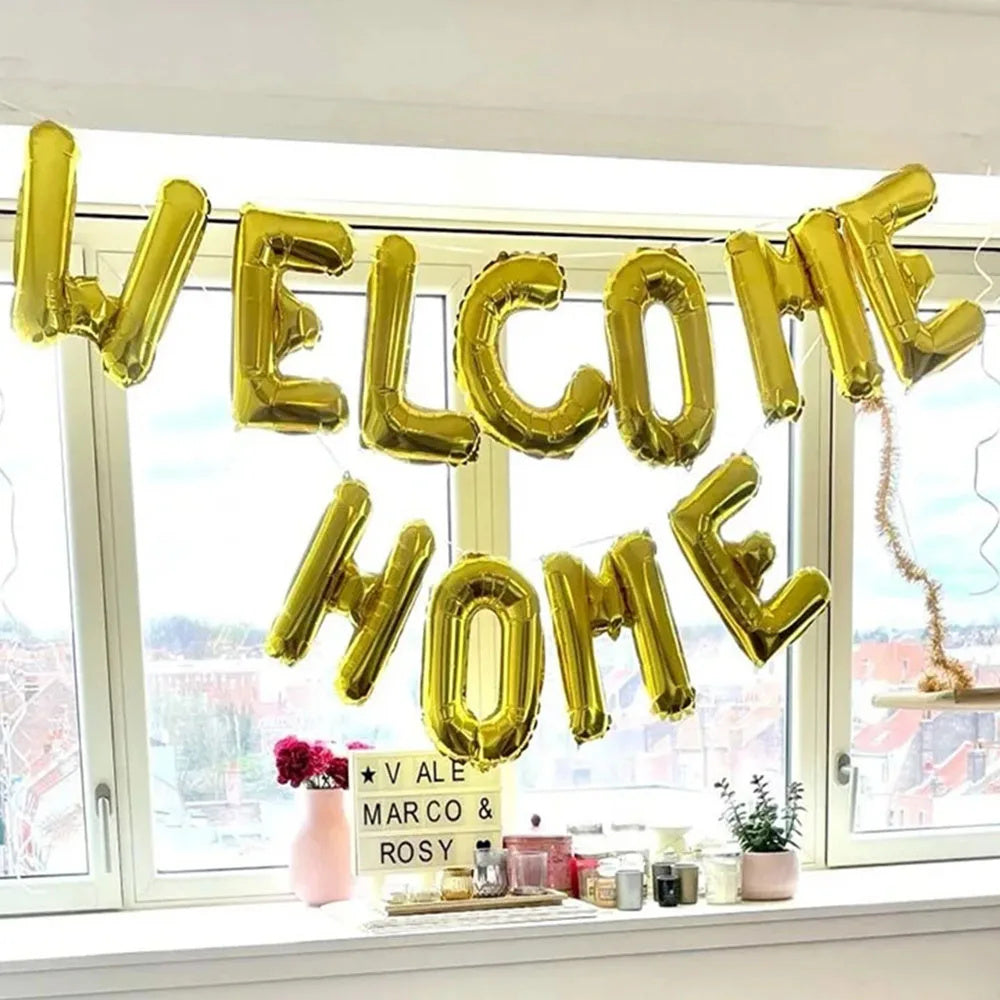 16 Inch Welcome Home  Letter  foil Balloons