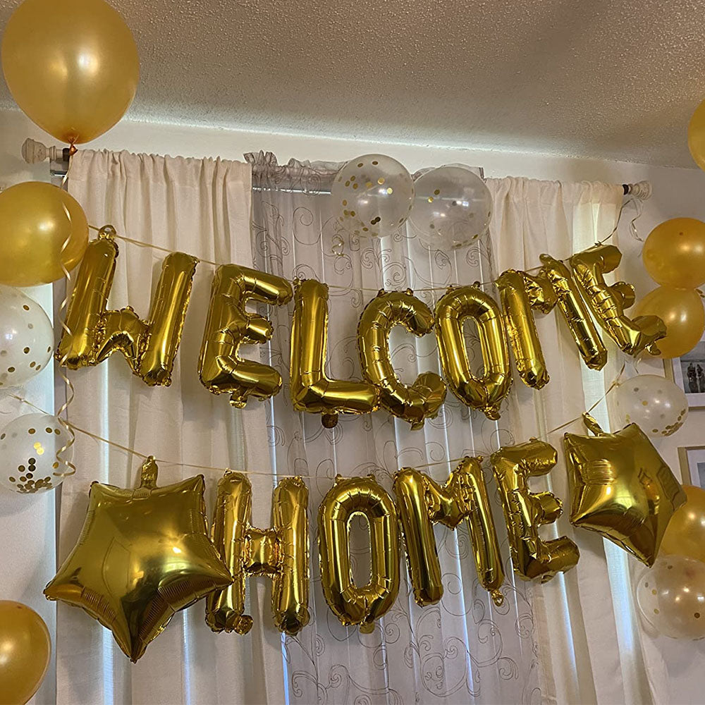 16 Inch Welcome Home  Letter  foil Balloons