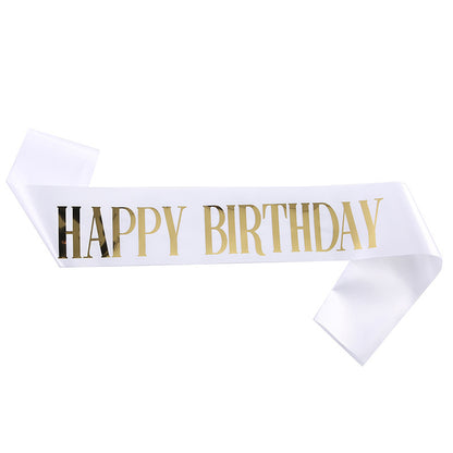 1pc Happy Birthday shoulder strap